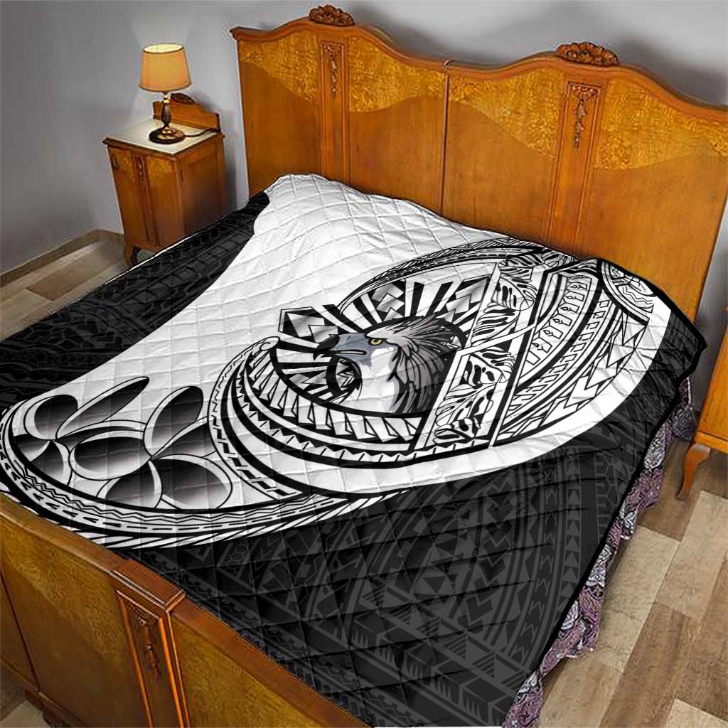 Philippines Eagle Sun Quilt Filipino Agila Polynesian Tattoo Black Color LT14 - Polynesian Pride