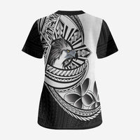 Philippines Eagle Sun Scrub Top Filipino Agila Polynesian Tattoo Black Color LT14 - Polynesian Pride
