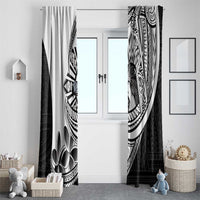 Philippines Eagle Sun Window Curtain Filipino Agila Polynesian Tattoo Black Color LT14 - Polynesian Pride