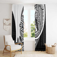 Philippines Eagle Sun Window Curtain Filipino Agila Polynesian Tattoo Black Color LT14 - Polynesian Pride