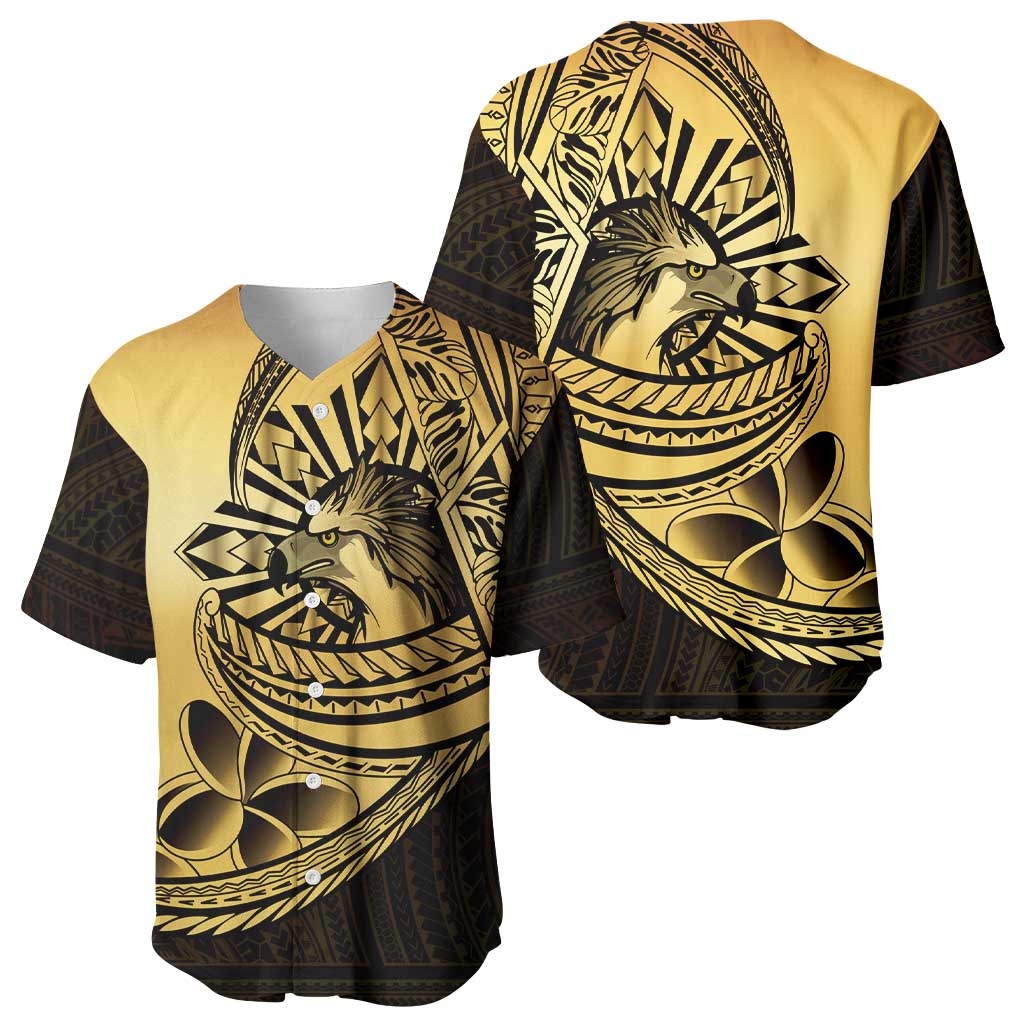 Philippines Eagle Sun Baseball Jersey Filipino Agila Polynesian Tattoo Gold Color LT14 - Polynesian Pride