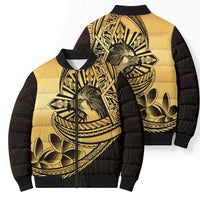 Philippines Eagle Sun Bomber Puffer Jacket Filipino Agila Polynesian Tattoo Gold Color LT14 - Polynesian Pride