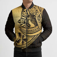 Philippines Eagle Sun Bomber Puffer Jacket Filipino Agila Polynesian Tattoo Gold Color LT14 - Polynesian Pride