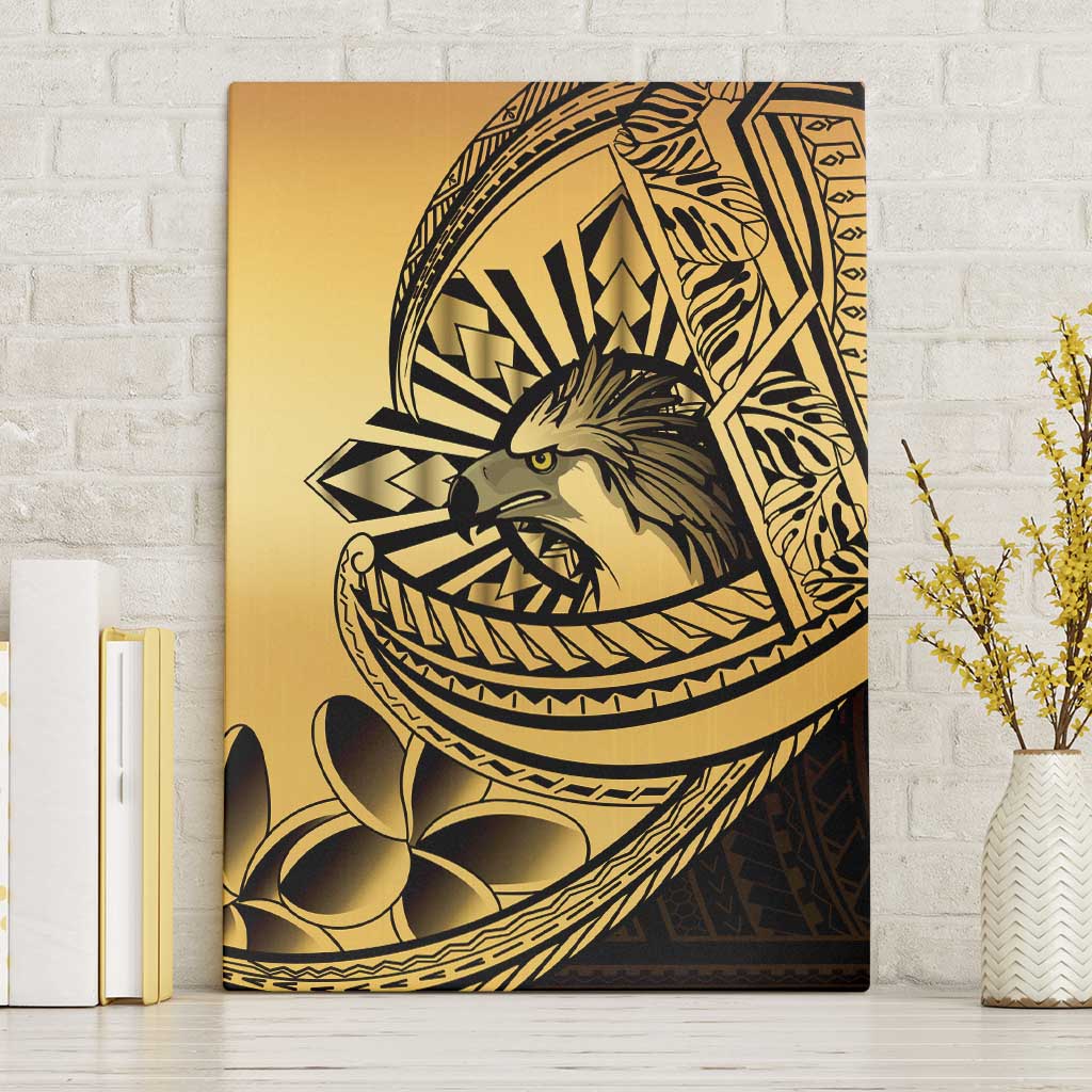 Philippines Eagle Sun Canvas Wall Art Filipino Agila Polynesian Tattoo Gold Color LT14 Without Frame Gold - Polynesian Pride