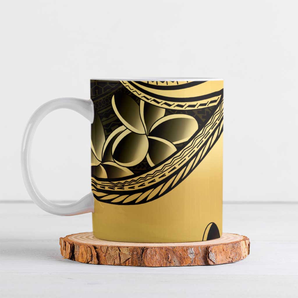 Philippines Eagle Sun Ceramic Mug Filipino Agila Polynesian Tattoo Gold Color LT14 Gold - Polynesian Pride