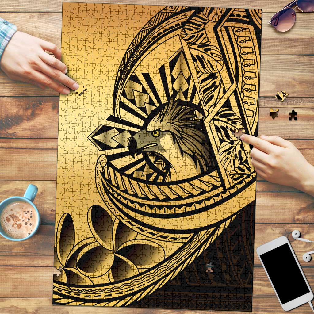 Philippines Eagle Sun Puzzle Filipino Agila Polynesian Tattoo Gold Color LT14 Gold - Polynesian Pride