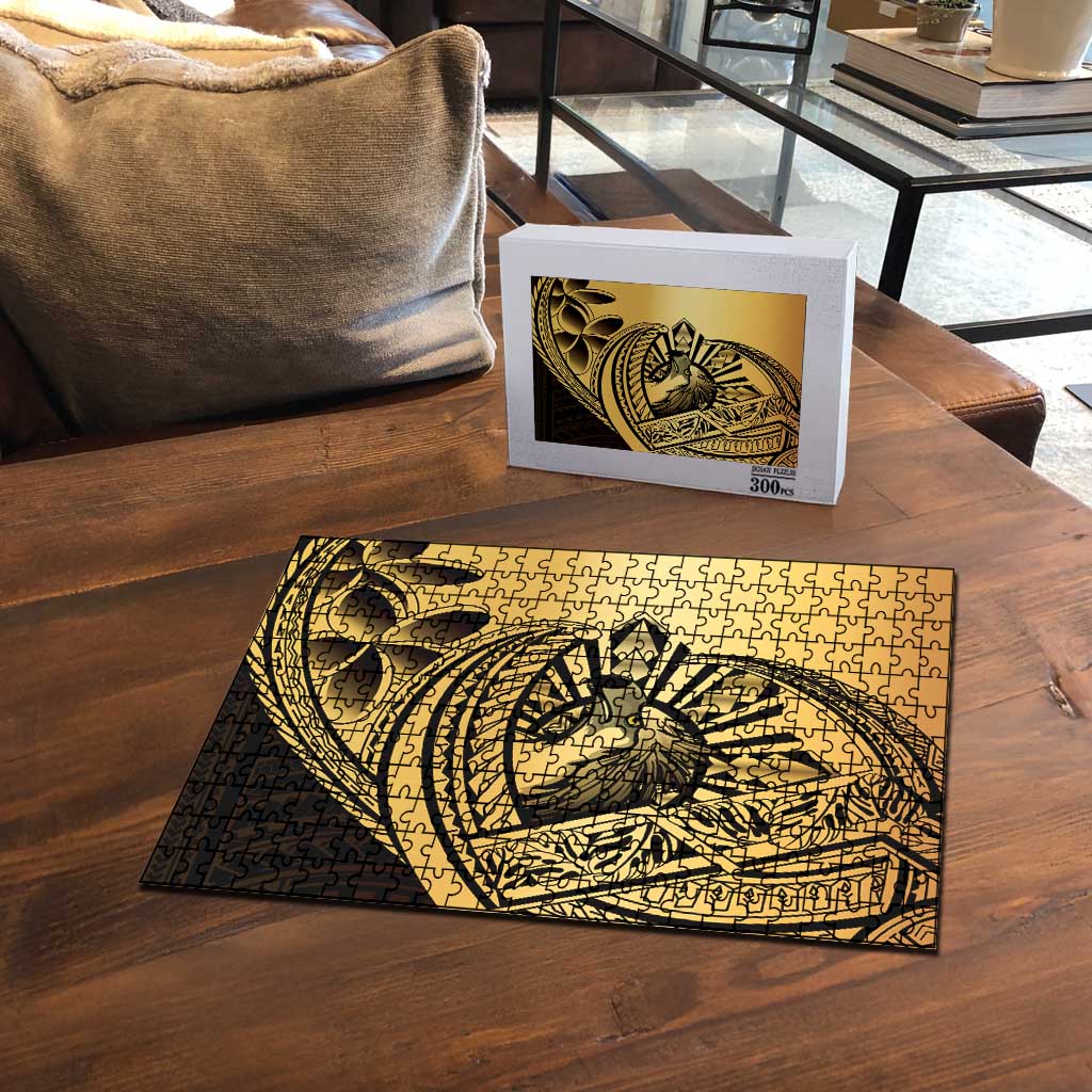 Philippines Eagle Sun Puzzle Filipino Agila Polynesian Tattoo Gold Color LT14 - Polynesian Pride