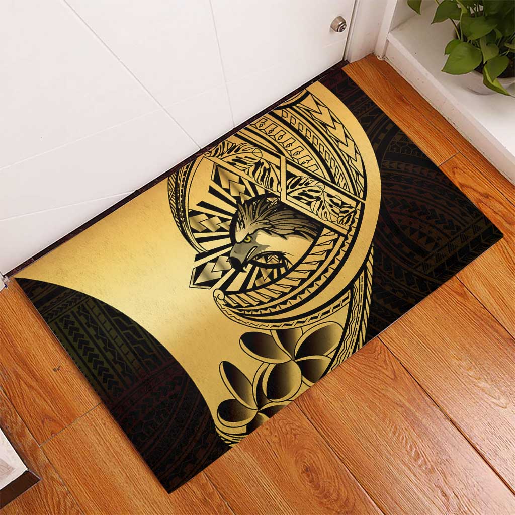 Philippines Eagle Sun Rubber Doormat Filipino Agila Polynesian Tattoo Gold Color LT14 - Polynesian Pride