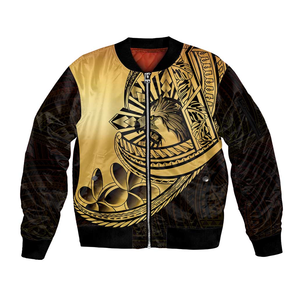 Philippines Eagle Sun Sleeve Zip Bomber Jacket Filipino Agila Polynesian Tattoo Gold Color LT14 Unisex Gold - Polynesian Pride