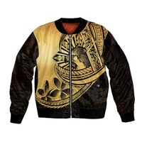 Philippines Eagle Sun Sleeve Zip Bomber Jacket Filipino Agila Polynesian Tattoo Gold Color LT14 Unisex Gold - Polynesian Pride