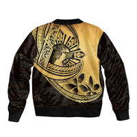 Philippines Eagle Sun Sleeve Zip Bomber Jacket Filipino Agila Polynesian Tattoo Gold Color LT14 - Polynesian Pride
