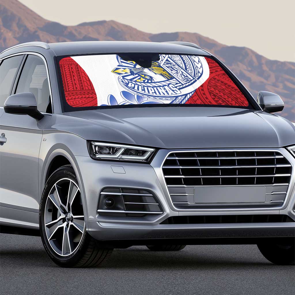 Philippines Eagle Sun Auto Sun Shade Filipino Agila Polynesian Tattoo Flag Color LT14 - Polynesian Pride