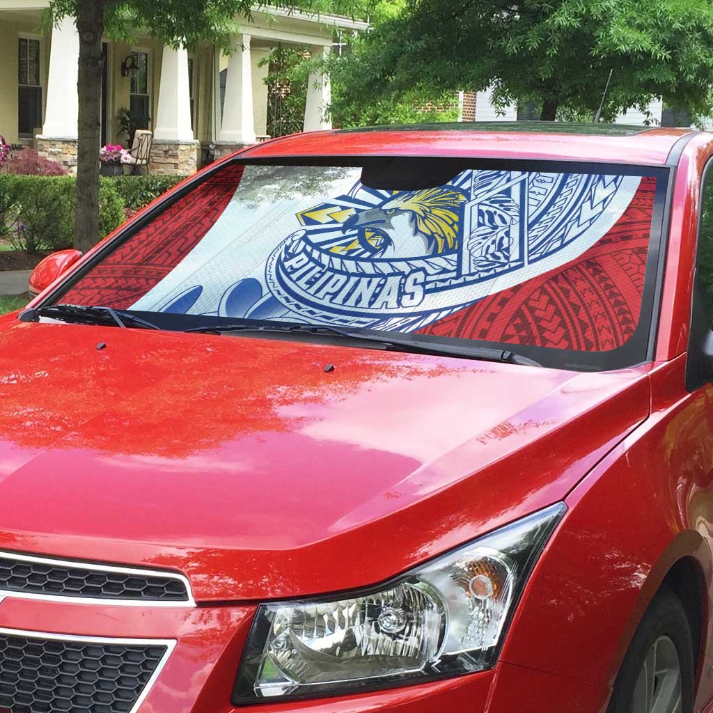 Philippines Eagle Sun Auto Sun Shade Filipino Agila Polynesian Tattoo Flag Color LT14 - Polynesian Pride