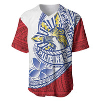 Philippines Eagle Sun Baseball Jersey Filipino Agila Polynesian Tattoo Flag Color LT14 Red - Polynesian Pride