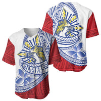 Philippines Eagle Sun Baseball Jersey Filipino Agila Polynesian Tattoo Flag Color LT14 - Polynesian Pride