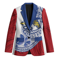 Philippines Eagle Sun Blazer Filipino Agila Polynesian Tattoo Flag Color LT14 Unisex Red - Polynesian Pride