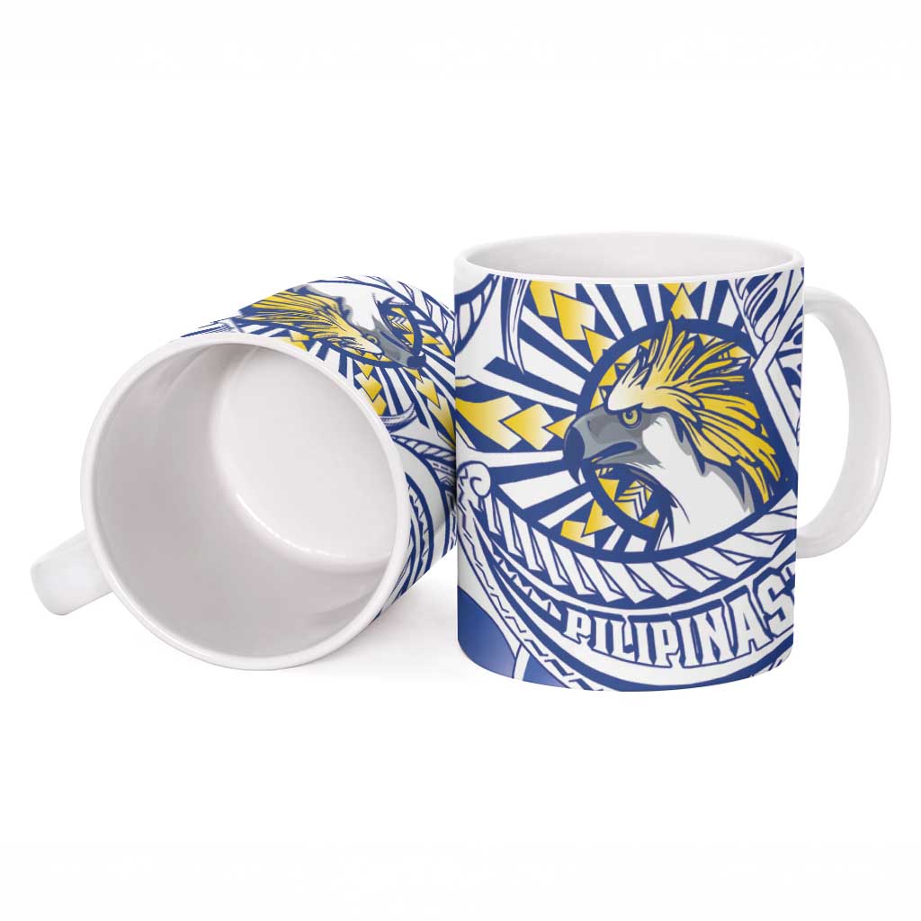 Philippines Eagle Sun Ceramic Mug Filipino Agila Polynesian Tattoo Flag Color LT14 - Polynesian Pride