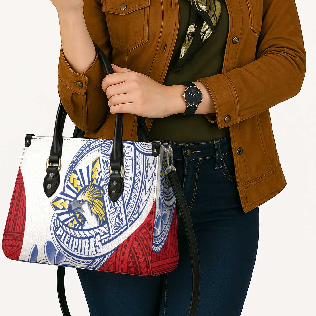 Philippines Eagle Sun Leather Bag Filipino Agila Polynesian Tattoo Flag Color LT14 - Polynesian Pride