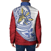 Philippines Eagle Sun Padded Jacket Filipino Agila Polynesian Tattoo Flag Color LT14 - Polynesian Pride