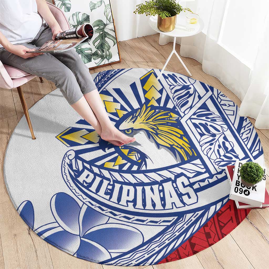 Philippines Eagle Sun Round Carpet Filipino Agila Polynesian Tattoo Flag Color LT14 - Polynesian Pride