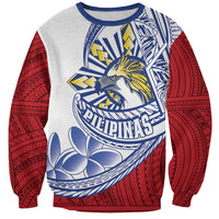 Philippines Eagle Sun Sweatshirt Filipino Agila Polynesian Tattoo Flag Color LT14 Unisex Red - Polynesian Pride