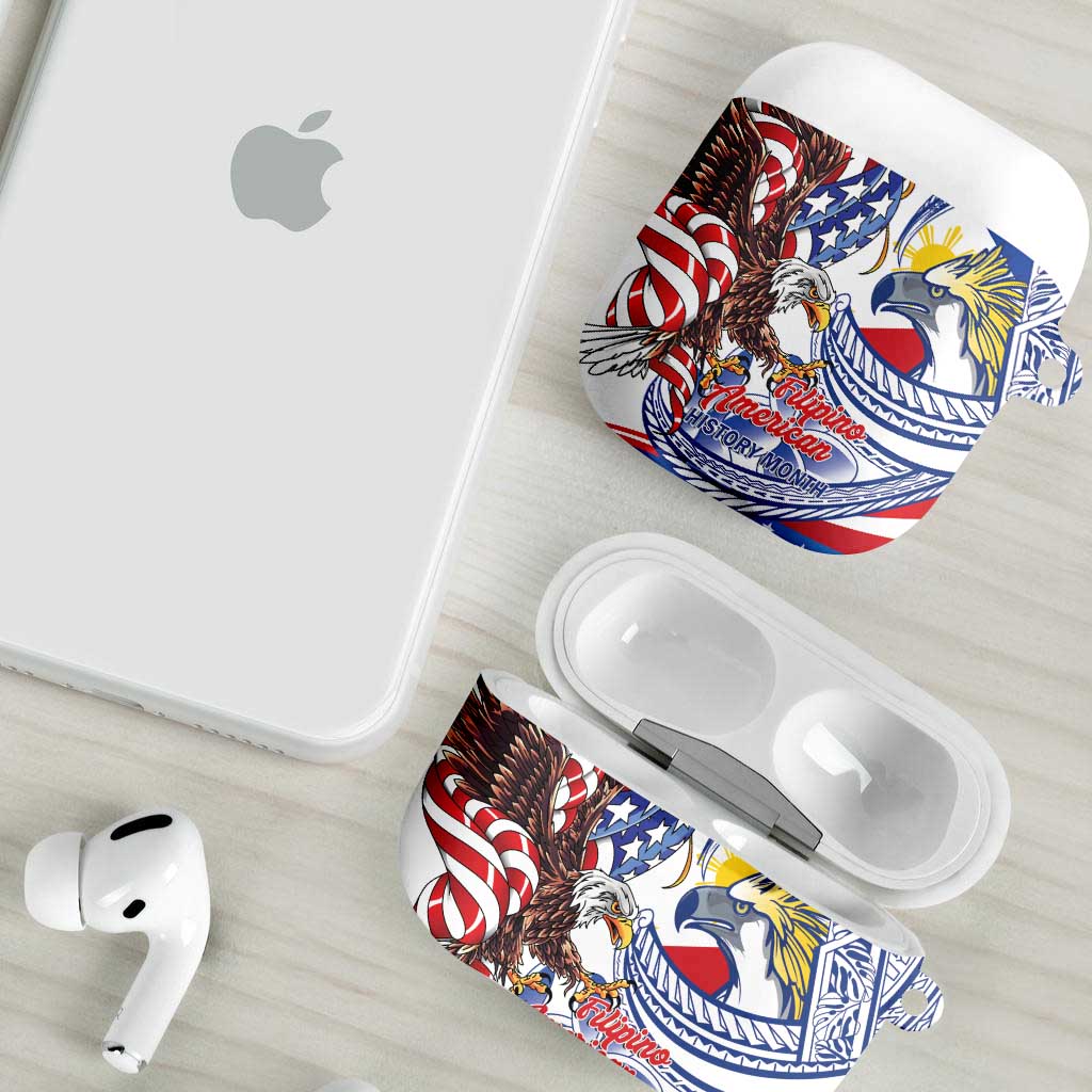 Filipino American History Month AirPods Case Philippines Agila USA Eagle Mix Flag LT14 - Polynesian Pride