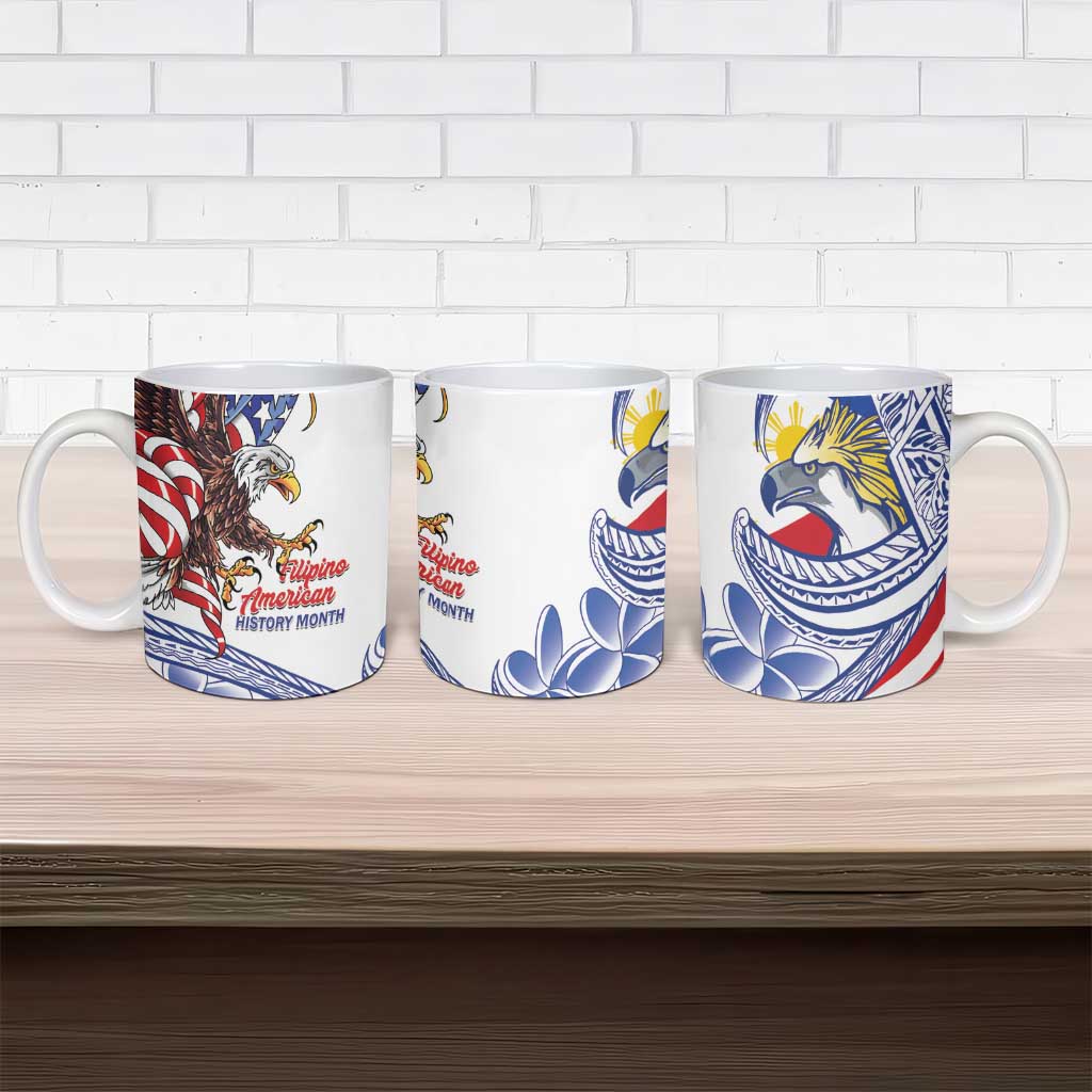 Filipino American History Month Ceramic Mug Philippines Agila USA Eagle Mix Flag LT14 - Polynesian Pride