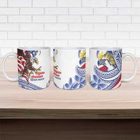 Filipino American History Month Ceramic Mug Philippines Agila USA Eagle Mix Flag LT14 - Polynesian Pride