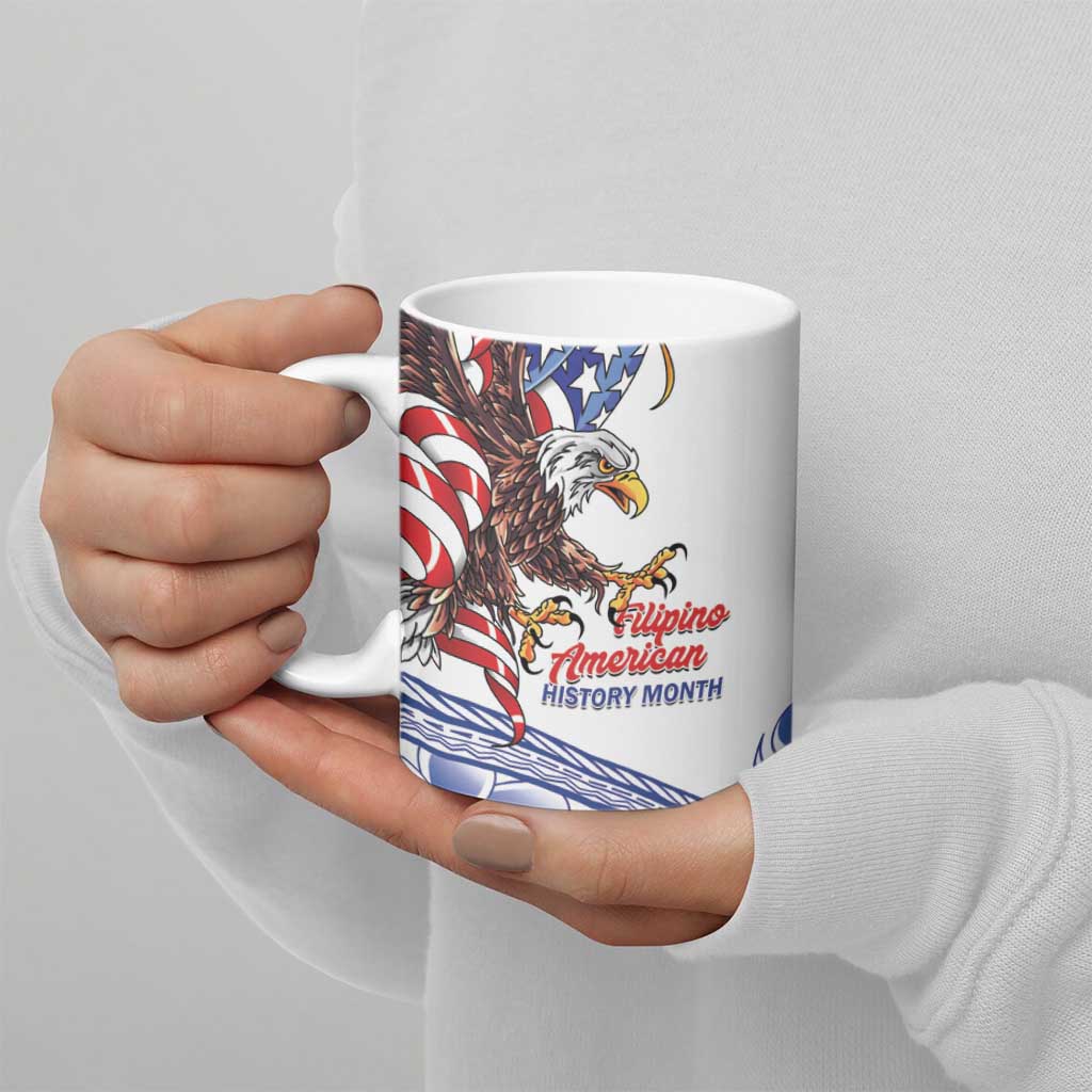 Filipino American History Month Ceramic Mug Philippines Agila USA Eagle Mix Flag LT14 - Polynesian Pride