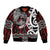 Personalised Aotearoa Bulldog Bomber Jacket New Zealand Maori Taniko Art