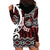 Personalised Aotearoa Bulldog Hoodie Dress New Zealand Maori Taniko Art