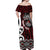 Personalised Aotearoa Bulldog Off Shoulder Maxi Dress New Zealand Maori Taniko Art