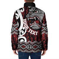 Personalised Aotearoa Bulldog Padded Jacket New Zealand Maori Taniko Art LT14 - Polynesian Pride