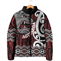 Personalised Aotearoa Bulldog Padded Jacket New Zealand Maori Taniko Art LT14 - Polynesian Pride