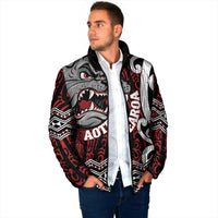 Personalised Aotearoa Bulldog Padded Jacket New Zealand Maori Taniko Art LT14 - Polynesian Pride