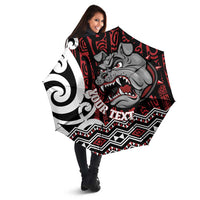 Personalised Aotearoa Bulldog Umbrella New Zealand Maori Taniko Art LT14 - Polynesian Pride