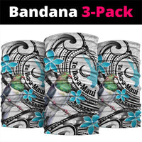 Aotearoa Te Ika-a-Maui Neck Gaiter South Island Kekeru Maori Koru LT14 package One Size: 25*50cm White - Polynesian Pride