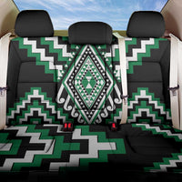 Green Aotearoa Taniko Poutama Patikitiki Back Car Seat Cover LT14 One Size Green - Polynesian Pride