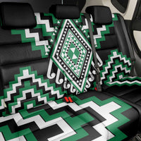 Green Aotearoa Taniko Poutama Patikitiki Back Car Seat Cover LT14 - Polynesian Pride