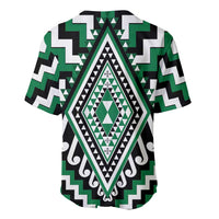 Green Aotearoa Taniko Poutama Patikitiki Baseball Jersey LT14 - Polynesian Pride