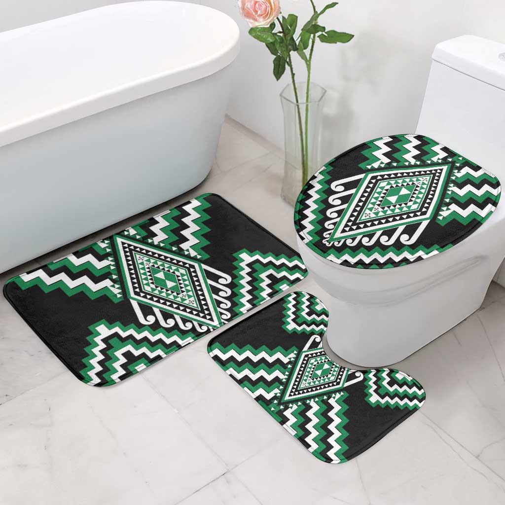 Green New Zealand Taniko Poutama Patikitiki Bathroom Set LT14 - Polynesian Pride