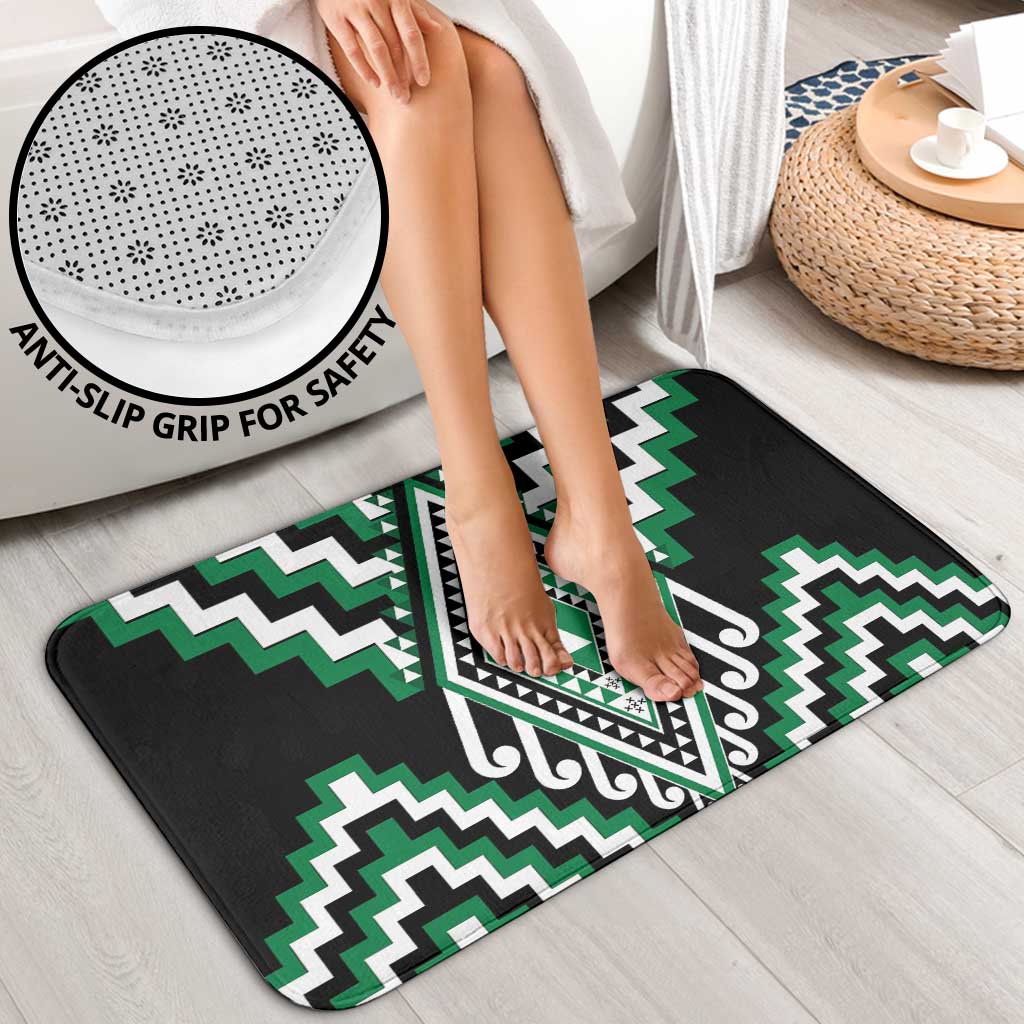 Green New Zealand Taniko Poutama Patikitiki Bathroom Set LT14 - Polynesian Pride