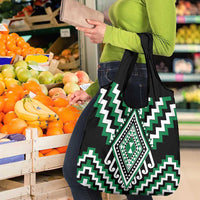 Green Aotearoa Taniko Poutama Patikitiki Grocery Bag LT14 - Polynesian Pride
