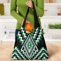 Green Aotearoa Taniko Poutama Patikitiki Grocery Bag LT14 - Polynesian Pride
