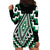 Green Aotearoa Taniko Poutama Patikitiki Hoodie Dress