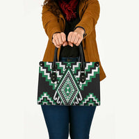 Green New Zealand Taniko Poutama Patikitiki Leather Bag LT14 - Polynesian Pride