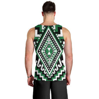 Green Aotearoa Taniko Poutama Patikitiki Men Tank Top LT14 - Polynesian Pride