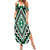 Green Aotearoa Taniko Poutama Patikitiki Summer Maxi Dress