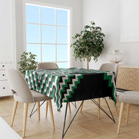 Green Aotearoa Taniko Poutama Patikitiki Tablecloth LT14 - Polynesian Pride