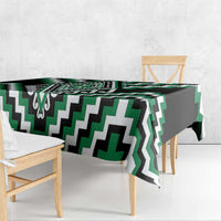 Green Aotearoa Taniko Poutama Patikitiki Tablecloth LT14 - Polynesian Pride